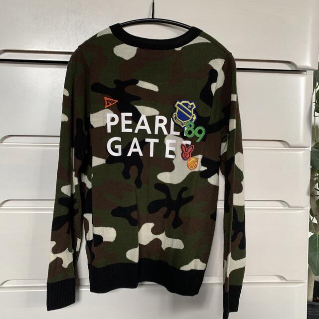 PEARLY GATES(パーリーゲイツ)の未使用品パーリーゲイツカシミヤタッチカモフラセーターサイズ1 レディースのトップス(ニット/セーター)の商品写真