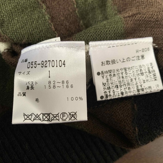 未使用品パーリーゲイツカシミヤタッチカモフラセーターサイズ1 未使用品パーリーゲイツカシミヤタッチカモフラセーターサイズ1