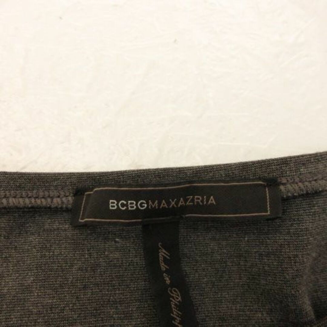 BCBGMAXAZRIA(ビーシービージーマックスアズリア)のビーシービージーマックスアズリア カットソー ニット 半袖 グレー M レディースのトップス(カットソー(半袖/袖なし))の商品写真