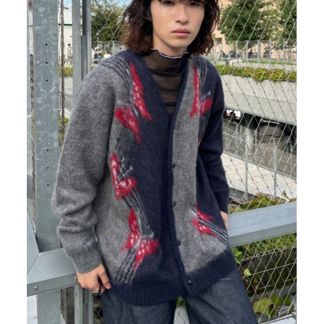 L needles モヘアカーディガン パピヨン-
