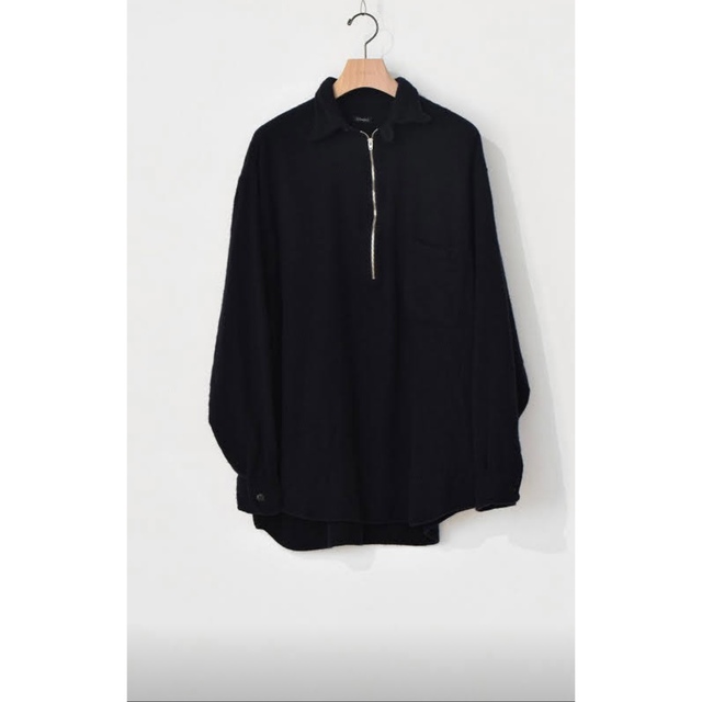 COMOLI - 22aw COMOLI 縮絨　ウール　ハーフジップシャツ