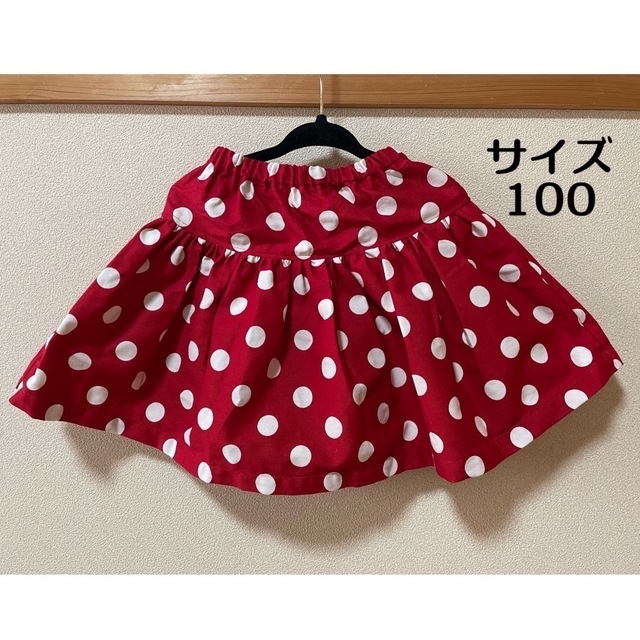 ミニーちゃん風スカート(ハンドメイド) - キッズ服女の子用(90cm~)