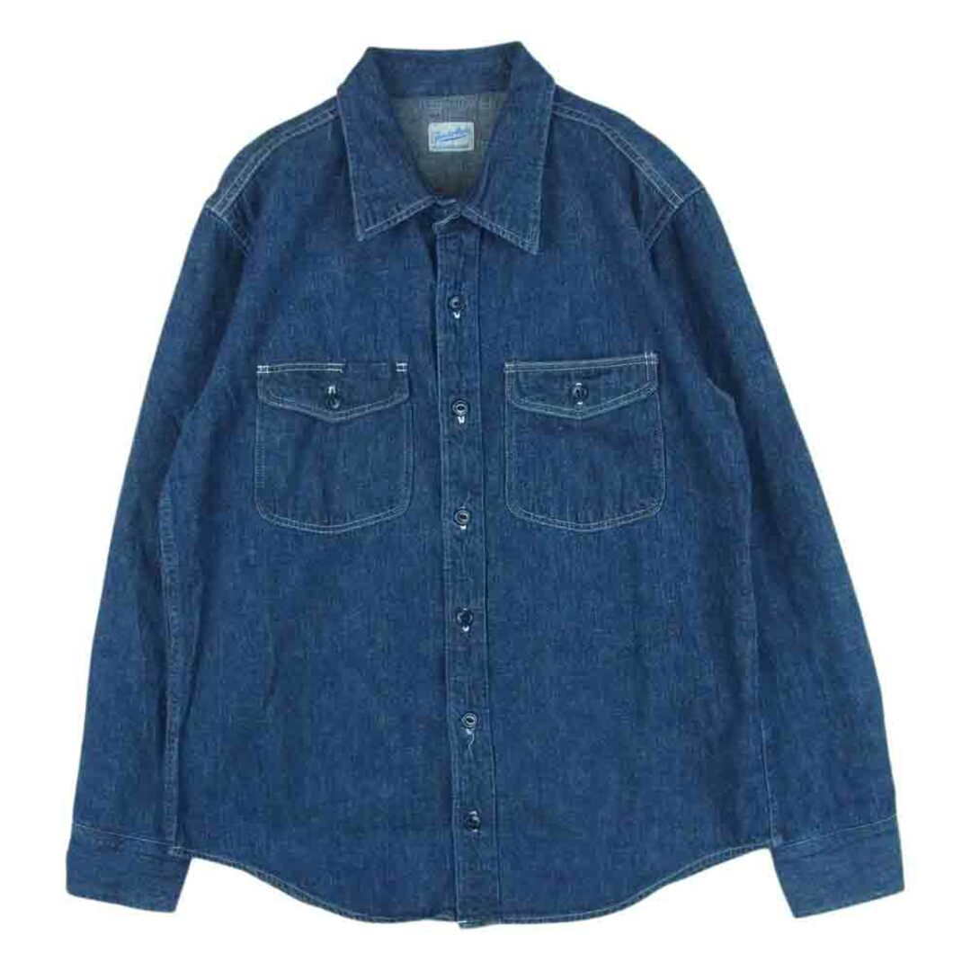 TENDERLOIN テンダーロイン T-DENIM SHT デニム 長袖 シャツ コットン 日本製 インディゴブルー系 XS