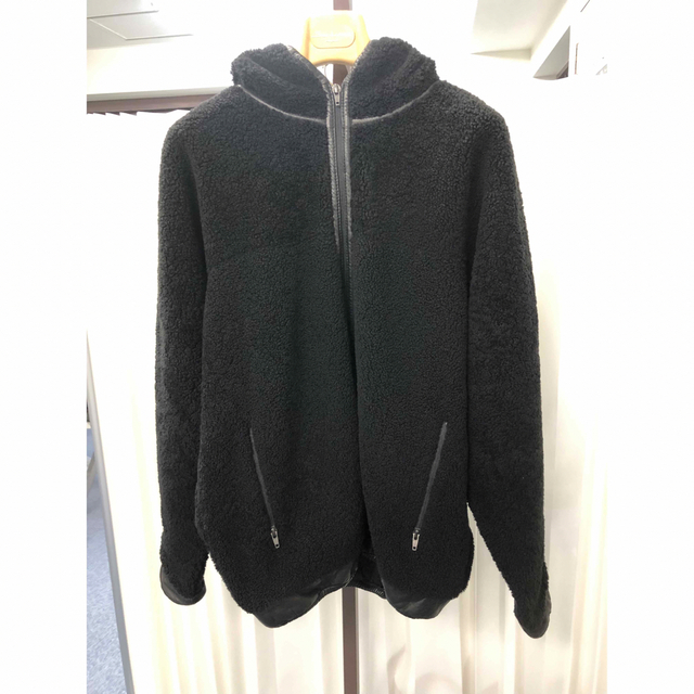 999919 × Sisii × IMA:ZINE ムートンフーディ 美品 メンズのジャケット/アウター(レザージャケット)の商品写真