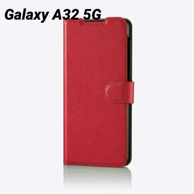 エレコム Galaxy A32 5G レザーケース 手帳型 レッド