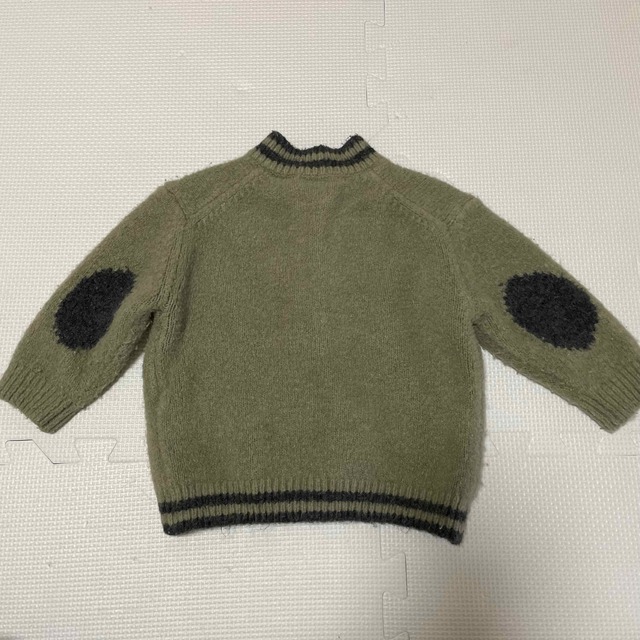 ZARA KIDS(ザラキッズ)の専用★zarababy エルボーパッチ風　ニットブルゾン　80cm キッズ/ベビー/マタニティのベビー服(~85cm)(ニット/セーター)の商品写真