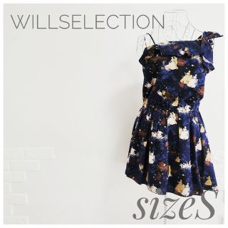 ディズニーコラボワンピース新品未使用 WILLSELECTION ウィルセレクション シンデレラワンピ 紺