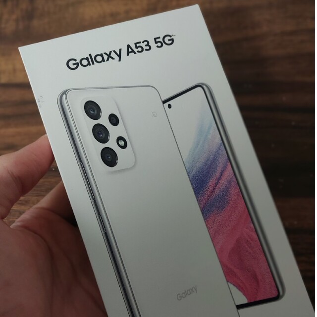 スタイリッシュシンプル au GALAXY A53 ホワイト 新品未使用品