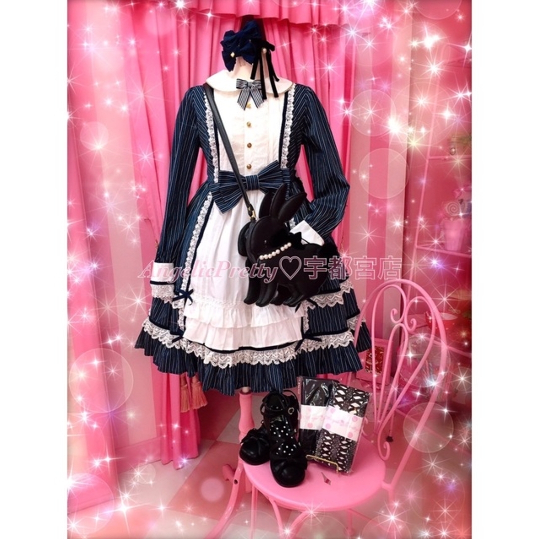 Angelic Pretty(アンジェリックプリティー)のangelic pretty British Stripe ワンピース レディースのワンピース(ひざ丈ワンピース)の商品写真