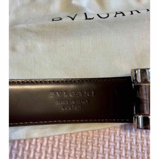 BVLGARI - BVLGARl ブルガリ 牛革 リバーシブルベルト ブラック/ダーク