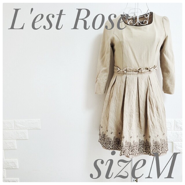 美品 L'EST ROSE  ディズニー コラボ ワンピース ミニー M