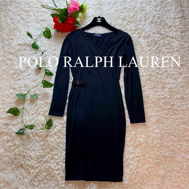 【中古美品】 新作 Ralph Lauren ラップ長袖 ワンピース Buckled Jersey Dress - www.gorgas.gob.pa