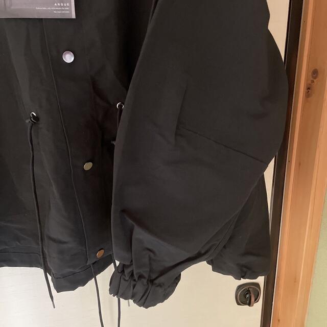 ARGUE(アギュー)の【新品未使用】argue NYLON FOODIE BLOUSON BLACK レディースのジャケット/アウター(ブルゾン)の商品写真