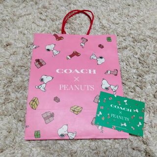 コーチ(COACH)のCOACH　ピーナッツコラボ　ショッパー袋　メッセージカード付き(ショップ袋)