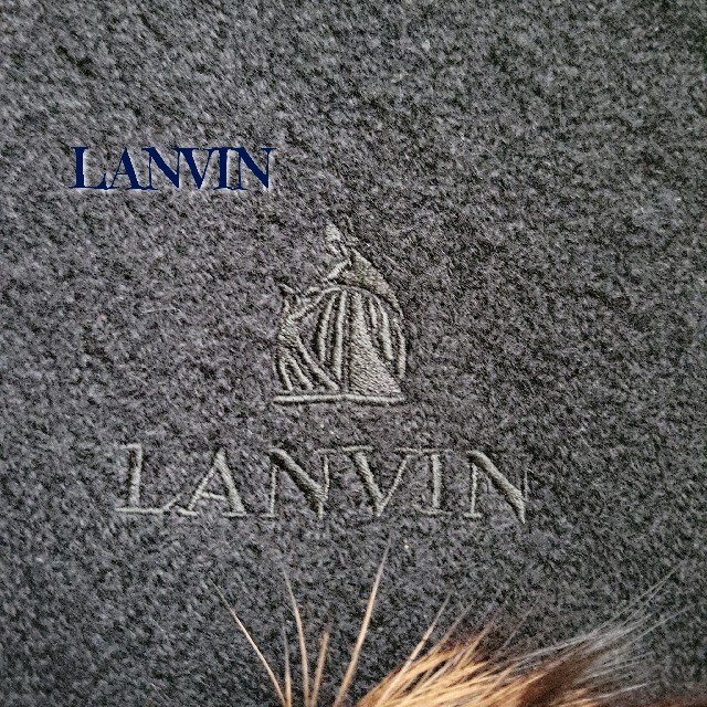 LANVIN ランバン FOX付き カシミヤストール ブラック | www