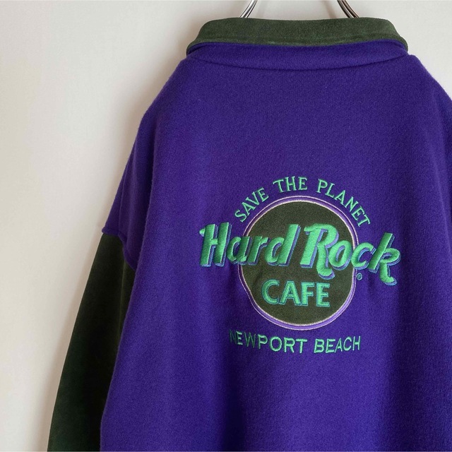 Hard Rock CAFE(ハードロックカフェ)のハードロックカフェ ビッグロゴ　スタジャン USA製　XL ゆるだぼ　90s メンズのジャケット/アウター(スタジャン)の商品写真