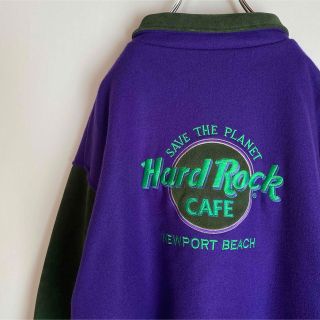 ハードロックカフェ(Hard Rock CAFE)のハードロックカフェ ビッグロゴ　スタジャン USA製　XL ゆるだぼ　90s(スタジャン)