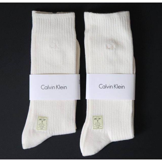 Calvin Klein(カルバンクライン)の新品【 カルバンクライン】2足セット ロゴ刺繍 靴下 ソックス 25-27cm メンズのレッグウェア(ソックス)の商品写真