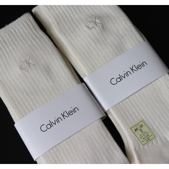 Calvin Klein(カルバンクライン)の新品【 カルバンクライン】2足セット ロゴ刺繍 靴下 ソックス 25-27cm メンズのレッグウェア(ソックス)の商品写真