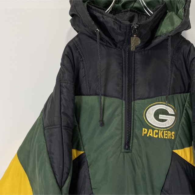 ☆絶版品☆ グリーンベイパッカーズ ハーフジップ ナイロンプル