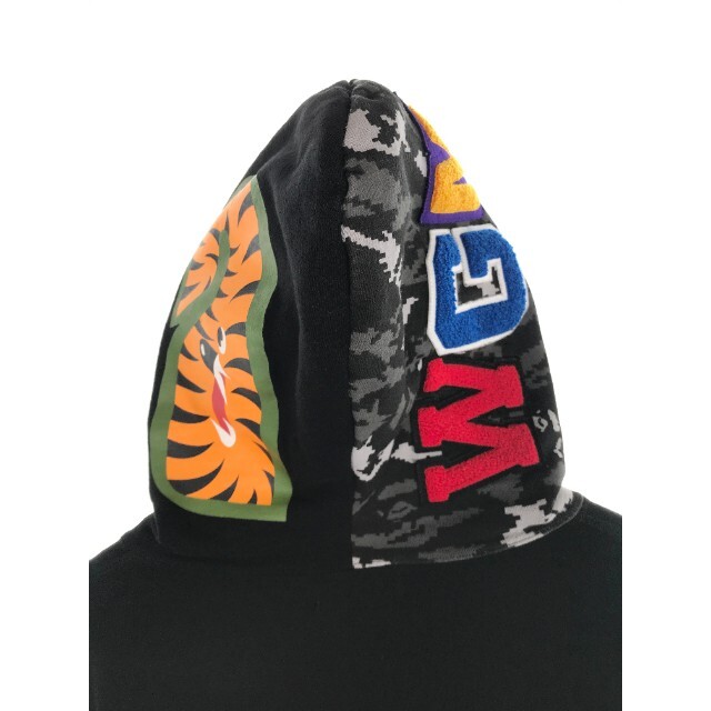 アベイシングエイプ シャークパーカー 袖切替 ブラック Size XL-www