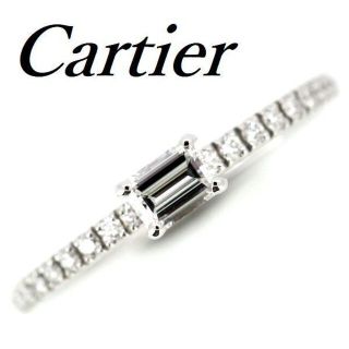 カルティエ(Cartier)のエタンセル ドゥ カルティエ エメラルドカット ダイヤモンド K18WG ♯47(リング(指輪))