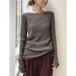 アパルトモンドゥーズィエムクラス(L'Appartement DEUXIEME CLASSE)のタグ付き・未使用品！　ブラウン　アパルトモン　Rib B/T Knit(ニット/セーター)