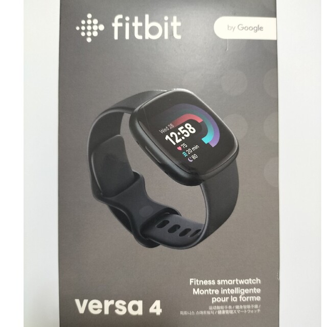 fitbit versa4 ﾌﾞﾗｯｸ腕時計(デジタル)