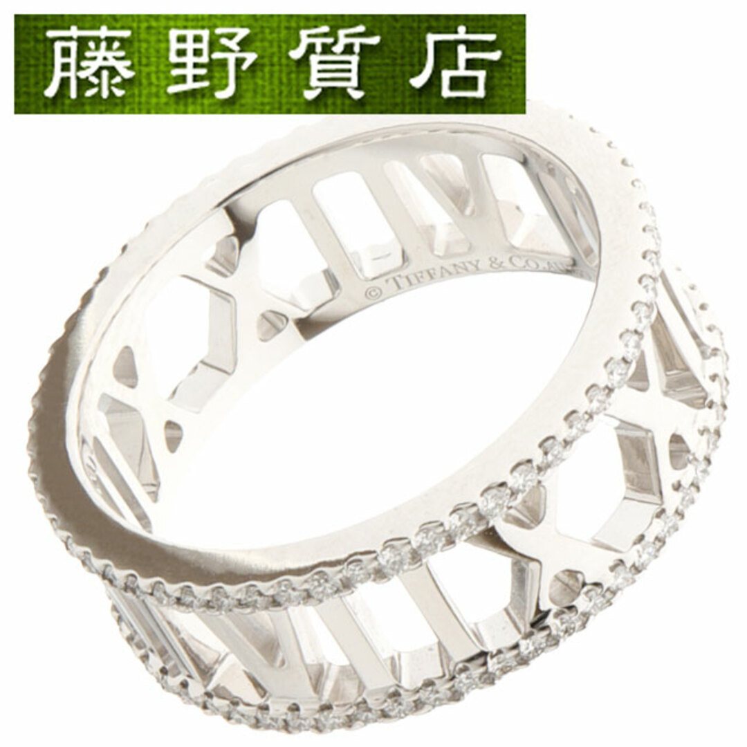 Tiffany & Co. - (新品仕上げ済）ティファニー TIFFANY アトラス オープン フルダイヤ リング 指輪 K18 WG × ダイヤモンド 約13.5号 9117