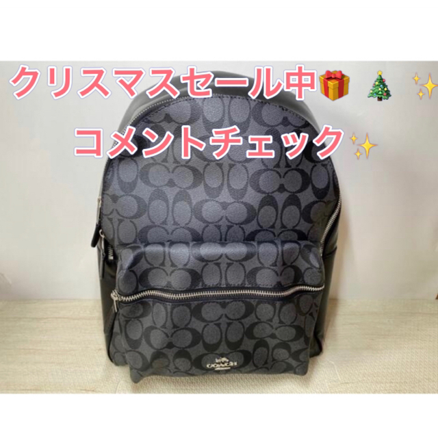 F58314サイズクリスマスセール❗️✨コーチ coach バックパック　リュック　シグネチャ