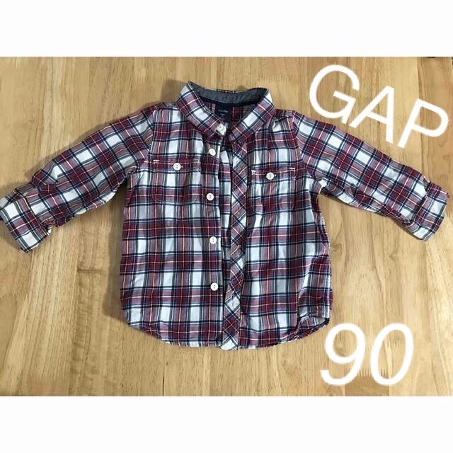 babyGAP(ベビーギャップ)のGAP コットン100 ネルシャツ　90 キッズ/ベビー/マタニティのキッズ服男の子用(90cm~)(ブラウス)の商品写真