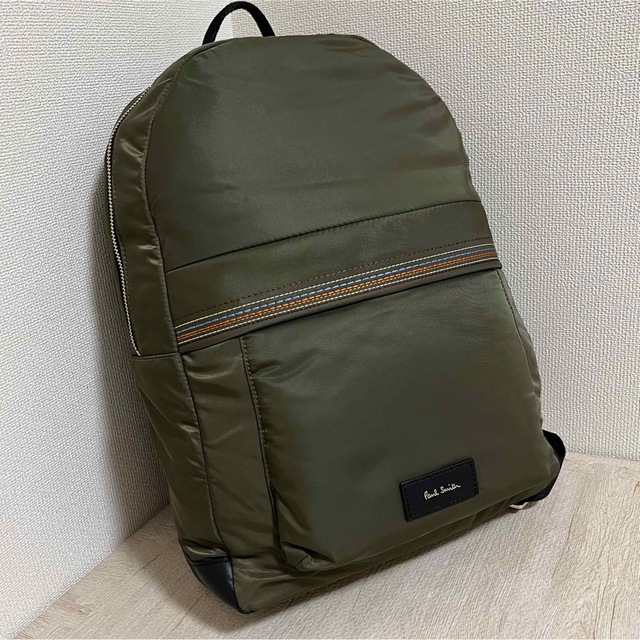 未使用品 Paul Smith ポールスミス マルチストライプステッチリュック-