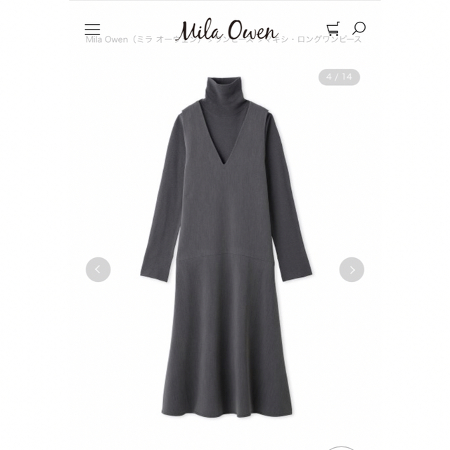 MilaOwen(ミラ オーウェン) シアーニット マーメイドワンピースSET 高質 28%割引 ミラオーウェン シアー ワンピース