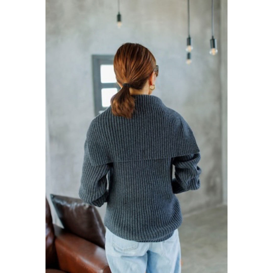 Drawer(ドゥロワー)のBluelea ブルレア sailor collar rib knit ニット レディースのトップス(ニット/セーター)の商品写真