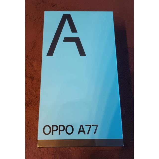 新品未開封 OPPO A77 ブルー 128GB Androidスマホ/家電/カメラ