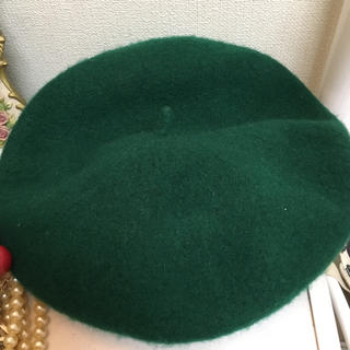 ベレー帽 グリーン(ハンチング/ベレー帽)