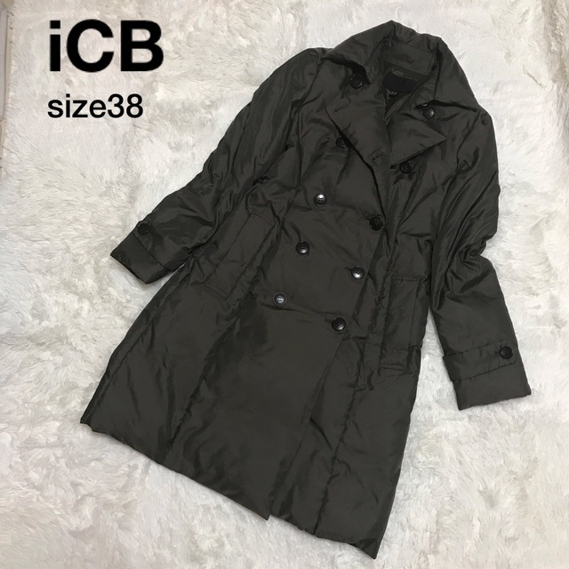 icb ダウントレンチコート ネイビー9号