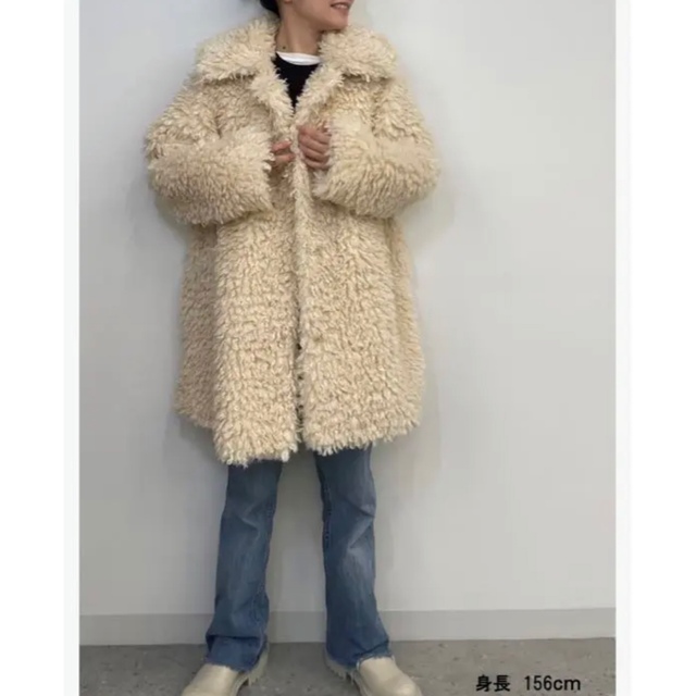 【お値下げ】think fur CurlyFur2wayCollarJacketポリエステル100%裏地