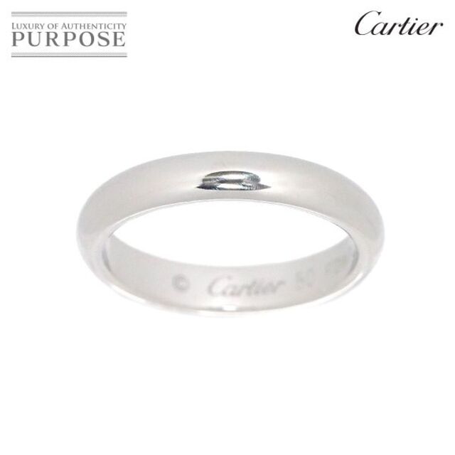 カルティエ Cartier 1895 クラシック #50 リング 幅3.5mm Pt プラチナ 指輪【証明書付き】VLP 90170570