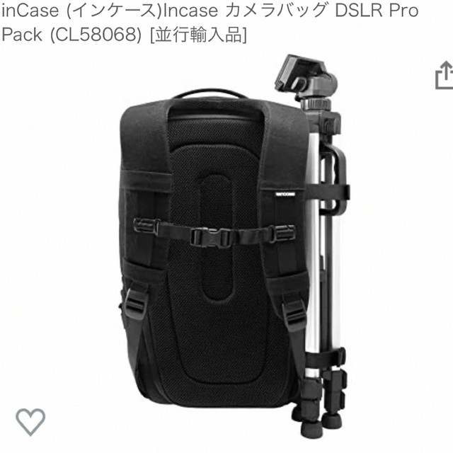 Incase(インケース)の【専用】インケースカメラリュック　ブラック スマホ/家電/カメラのカメラ(ケース/バッグ)の商品写真