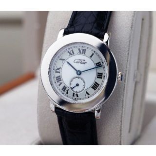 カルティエ(Cartier)の美品 カルティエ マスト ロンド II シルバー スモールセコンド LM(腕時計(アナログ))