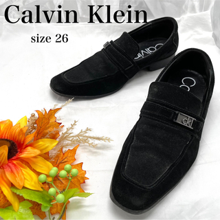 カルバンクライン(Calvin Klein)の大人気♪カルバンクライン　スウェードシューズ☆ベルト　ブラック(スニーカー)