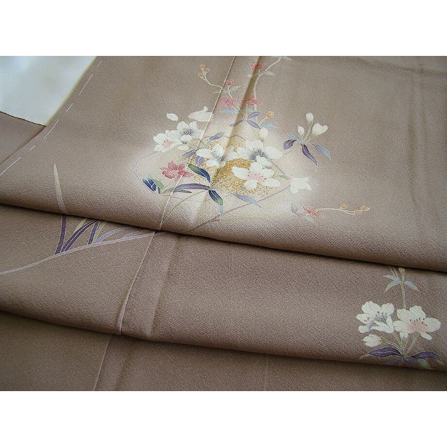 縁」150cm~156cm 作家物 極上ちりめん 訪問着 正絹 L406