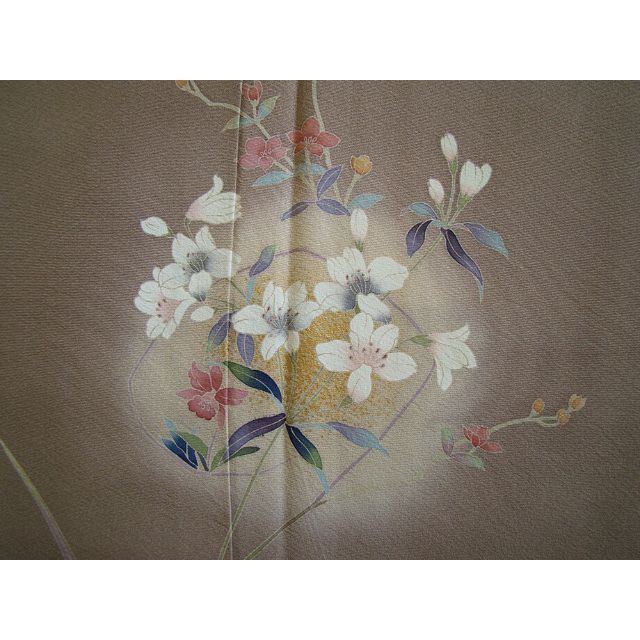 縁」150cm~156cm 作家物 極上ちりめん 訪問着 正絹 L406