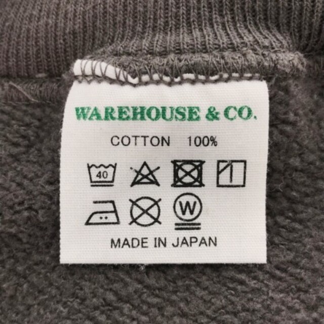 WAREHOUSE(ウエアハウス)のウエアハウス ラグランスリーブ スウェット クルーネック セコハン メンズのトップス(パーカー)の商品写真