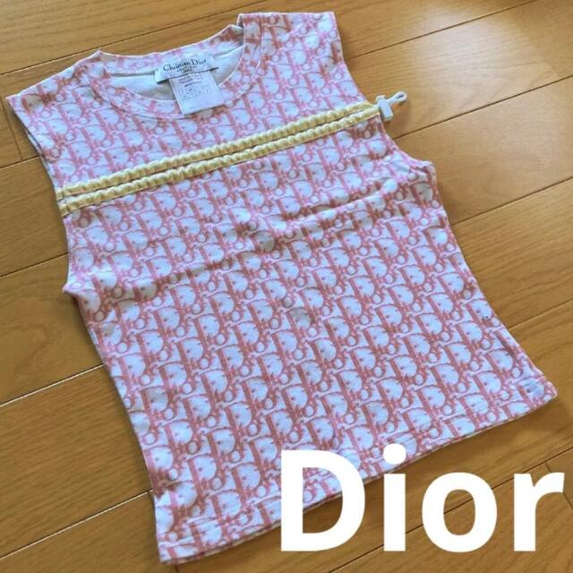 クリスチャンディオールDior ディオール タンクトップ ピンク ロゴ F40