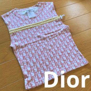 クリスチャンディオール(Christian Dior)のDior ディオール タンクトップ 中古 ピンク ロゴ F40(タンクトップ)