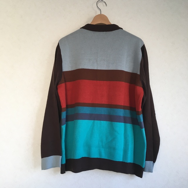 TTT_MSW - 22aw TTT MSW Border knit Cardigan brownの通販 by