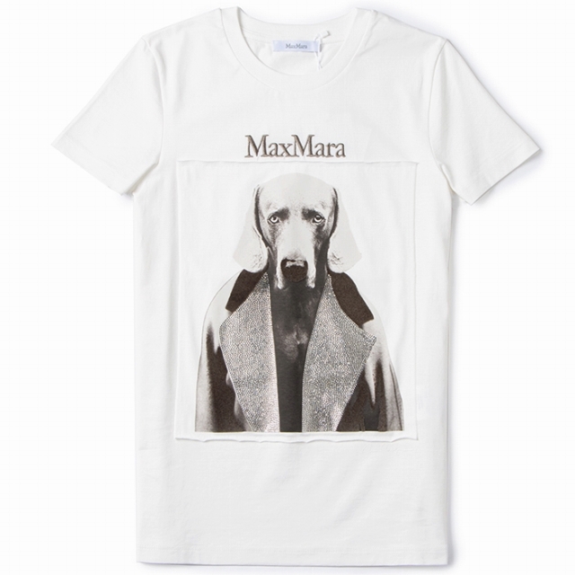 マックスマーラ MAX MARA Tシャツ MMDOG ピュアコットン クルーネック ジャージー ホワイト 19460323 0006 011WH