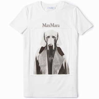 マックスマーラ(Max Mara)のマックスマーラ MAX MARA Tシャツ MMDOG ピュアコットン クルーネック ジャージー ホワイト 19460323 0006 011WH(Tシャツ(半袖/袖なし))